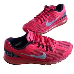 NIKE AIR MAX MENS PIMENTO RED BASKETBALL ATHLETIC SNEAKERS SIZE 11.5